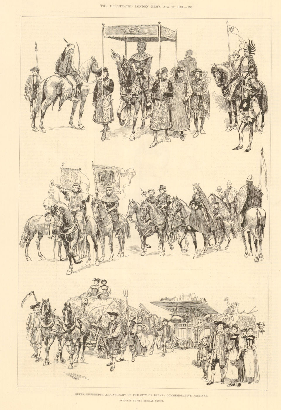 700th Anniversary of the city of Berne: Commemorative festival. Switzerland 1891